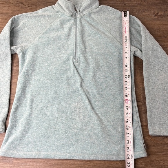 Eddie Bauer Women’s Light Teal 1/4 Zip Micro-fleece Pullover Top, size Medium - Picture 5 of 10
